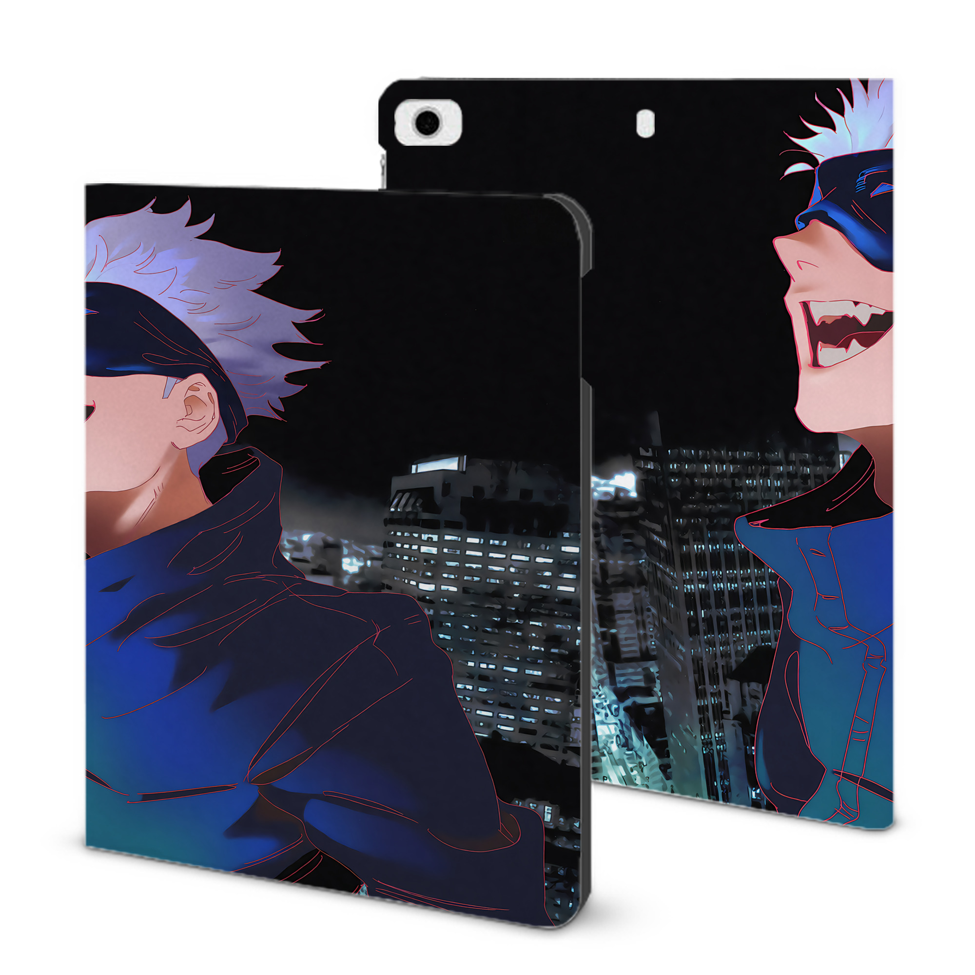 （画像用） 呪術廻戦 Jujutsu Kaisen IPad ケース ブック型 PUレザー TPU 耐衝撃 軽量 薄型 ペン収納なし 全面保護 IPad 各モデル対応